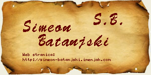 Simeon Batanjski vizit kartica